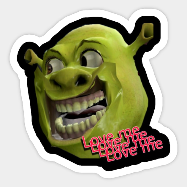 Completely normal Shrek Shrek Sticker TeePublic